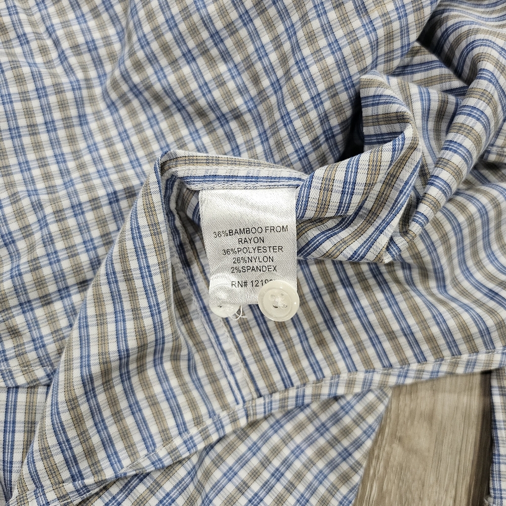 Johnnie-o Men's Blue Checkered Shirt - Picture 5 of 7